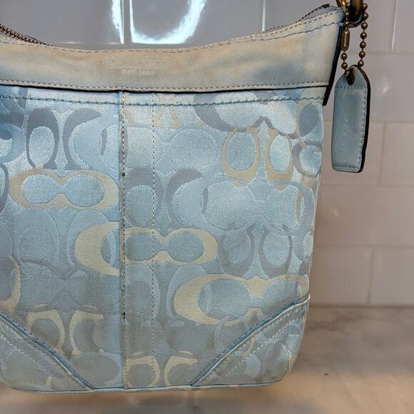 Coach Bag Purse Handbag Crossbody Y2K Optic Signature Canvas / Leather Duffel - Picture 4 of 16